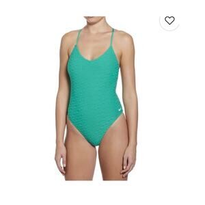 Nike Terry medium v neck y back one piece swimsuit SW2 3414